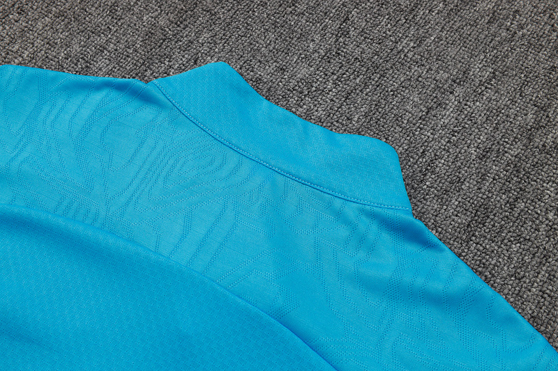 202526 Manchester City Blue Long-sleeved half-pull training kit Football team kit