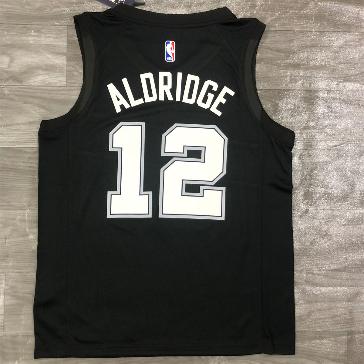 NBA San Antonio Spurs V-Neck Black jersey ALDRIDGE#12 S-XXL