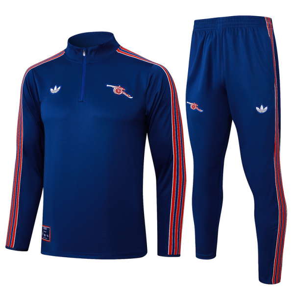 202526 Arsenal Colorful Blue Long-sleeved half-pull training kit Football team kit