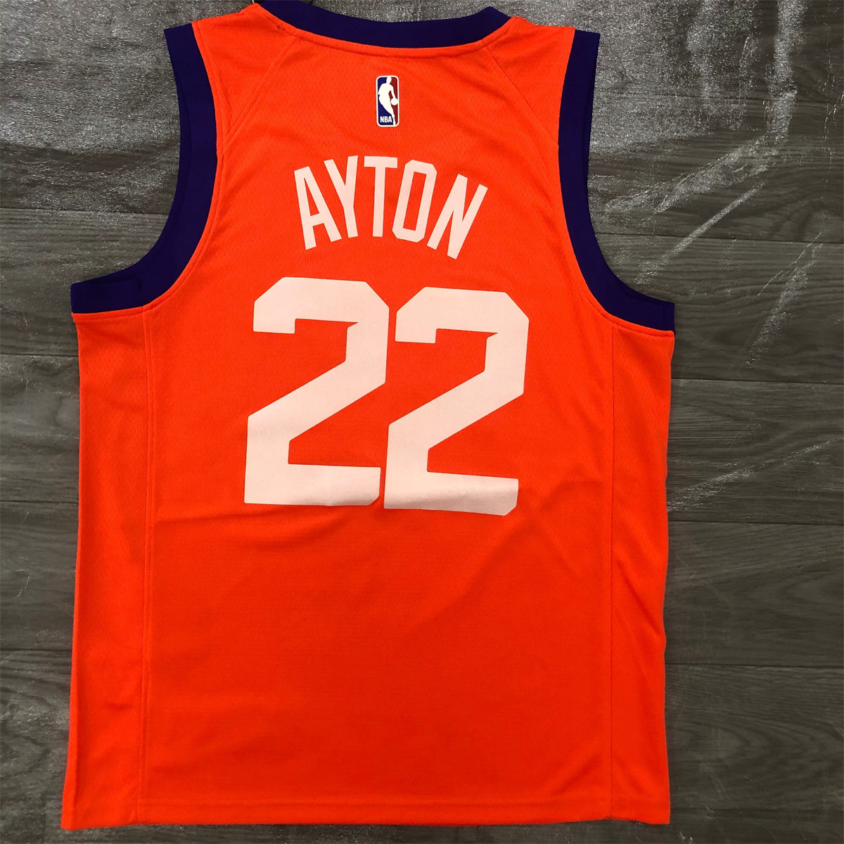 NBA Phoenix Suns V-Neck Orange jersey AYTON#22 S-XXL