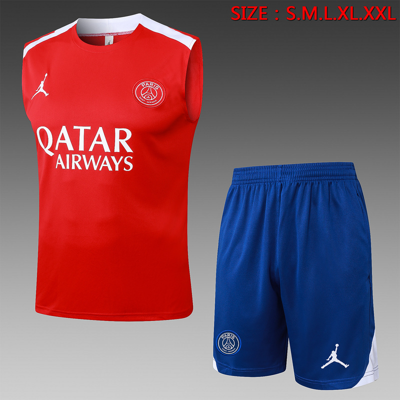 24/25 Paris Red Training Set Shirt and Shorts