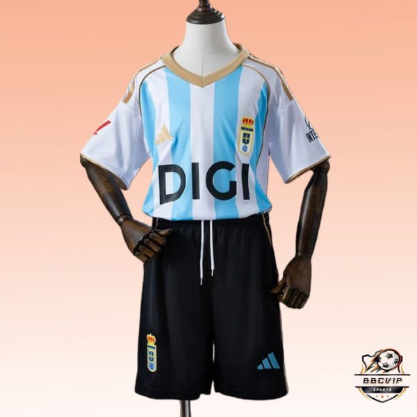 2025/26 Real Oviedo Second Away jersey kids Kits size: 16-28