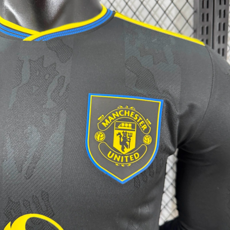 2025/26 Manchester United Second Away Long Sleeve Jersey Player Version