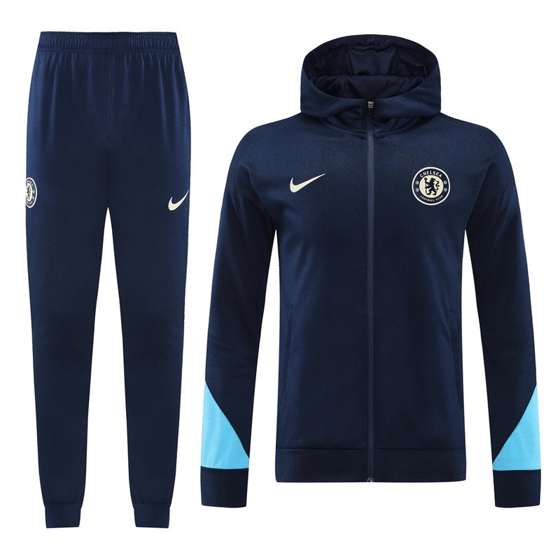 2024 Chelsea Royal Blue Hoodie Jacket Kit Set Football Team Shirt Sports Fashion