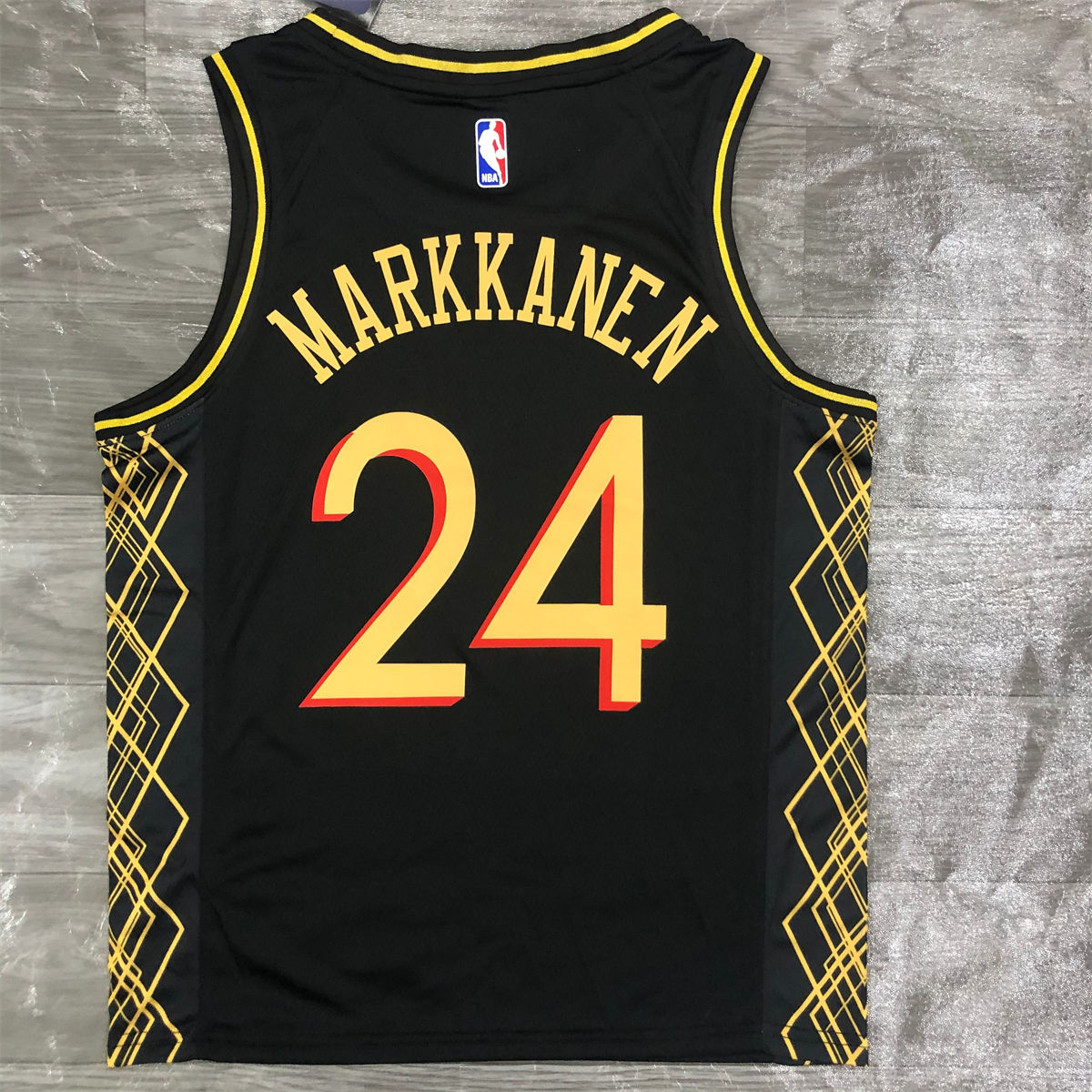 NBA Chicago Bulls Round neck Black Jersey MARKKANEN#24 S-XXL