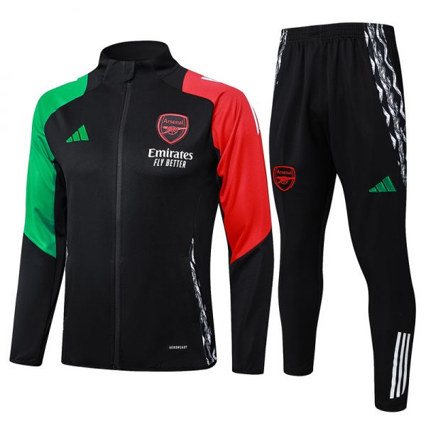 2024/25 Arsenal Black Jacket Training Suit Set Football Team Shirt Sports Fashion