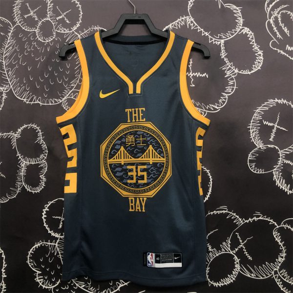 NBA Golden State Warriors V-Neck Black Jersey S-XXL