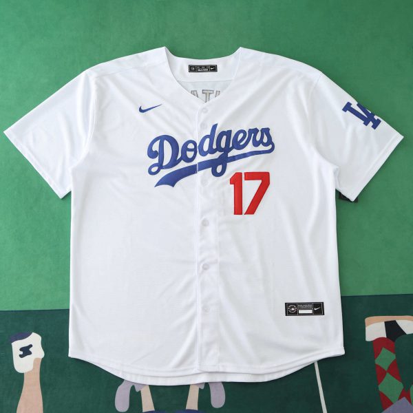MLB LosAngeles Dodgers White Jersey OHTANI #17