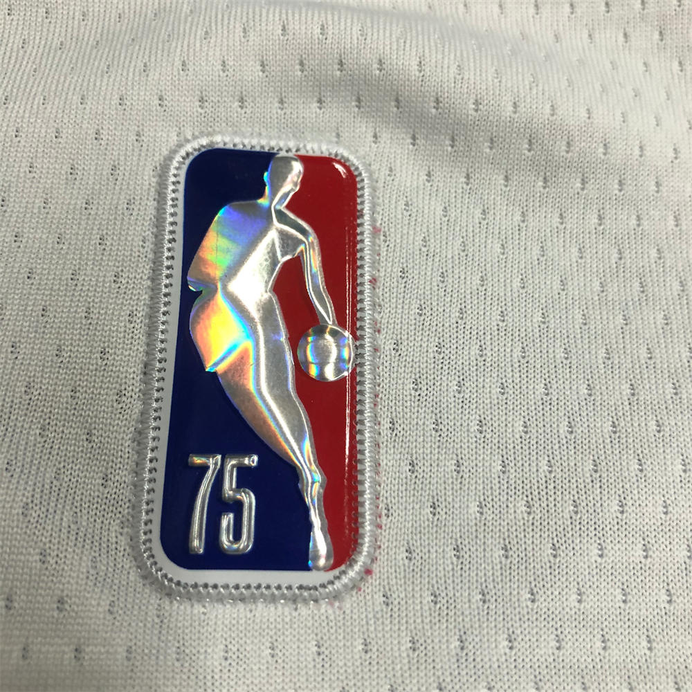 NBA Dallas Mavericks V-Neck White 75th anniversary Jersey DONCIC#77 S-XXL