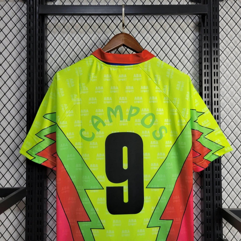 Retro Mexico 1995 Goalkeeper Green jersey Fan Version CAMPOS Number 9