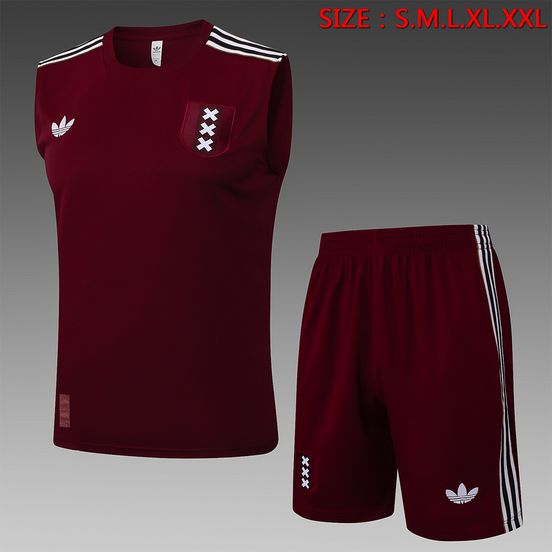 2025/26 Ajax maroon Training Set Shirt and Shorts