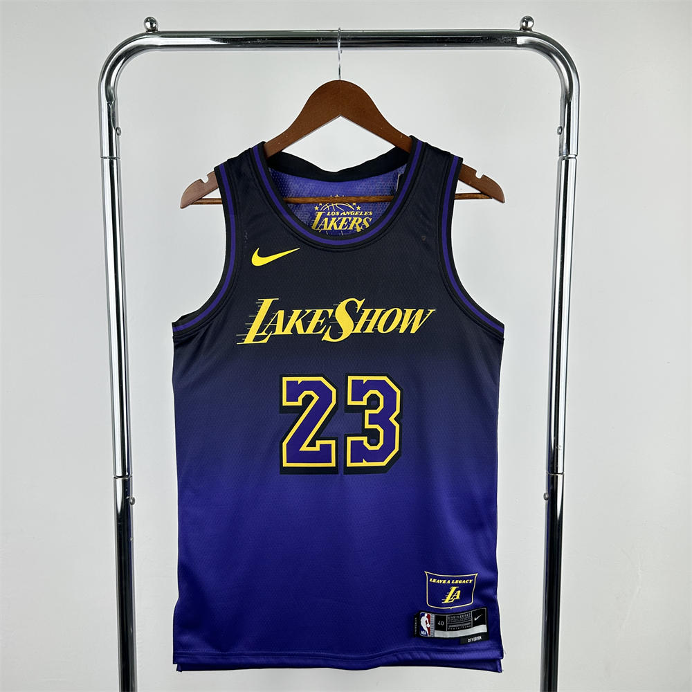 NBA Los Angeles Lakers 24/25 City Edition Purple Jersey JAMES#23 S-XXL
