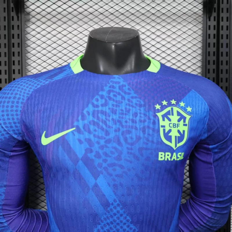 2025/26 Brazil Away Long Sleeve Jersey Player Version