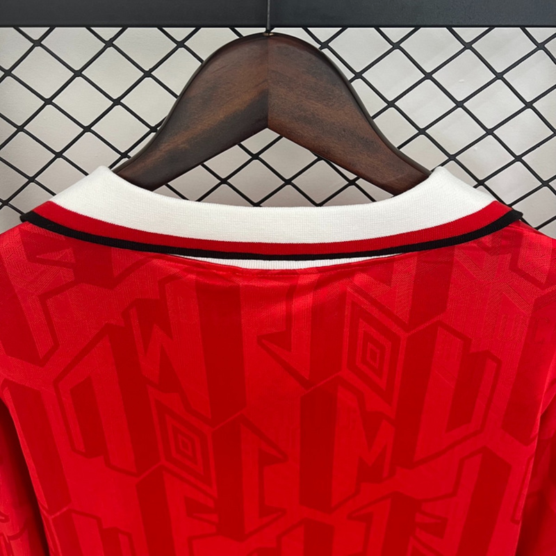 Retro Manchester United 1992/94 home Long Sleeves jersey Fan Version