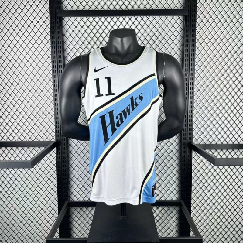NBA Altanta Hawks 2025 Round Neck City Edition White Jersey YOUNG#11 S-XXL