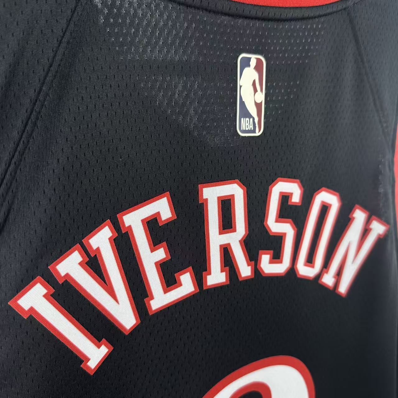 NBA Philadelphia 76ers 2026 Vintage Style Black Jersey IVERSON#3