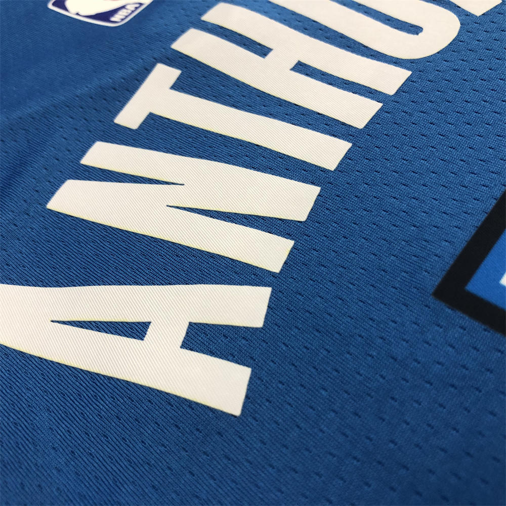 NBA Oklahoma City Thunder V-Neck Blue Jersey ANTHONY#7 S-XXL