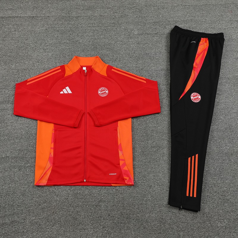 2024 Bayern Munich Red Jacket Training Suit Set Football Team Shirt Sports Fashion