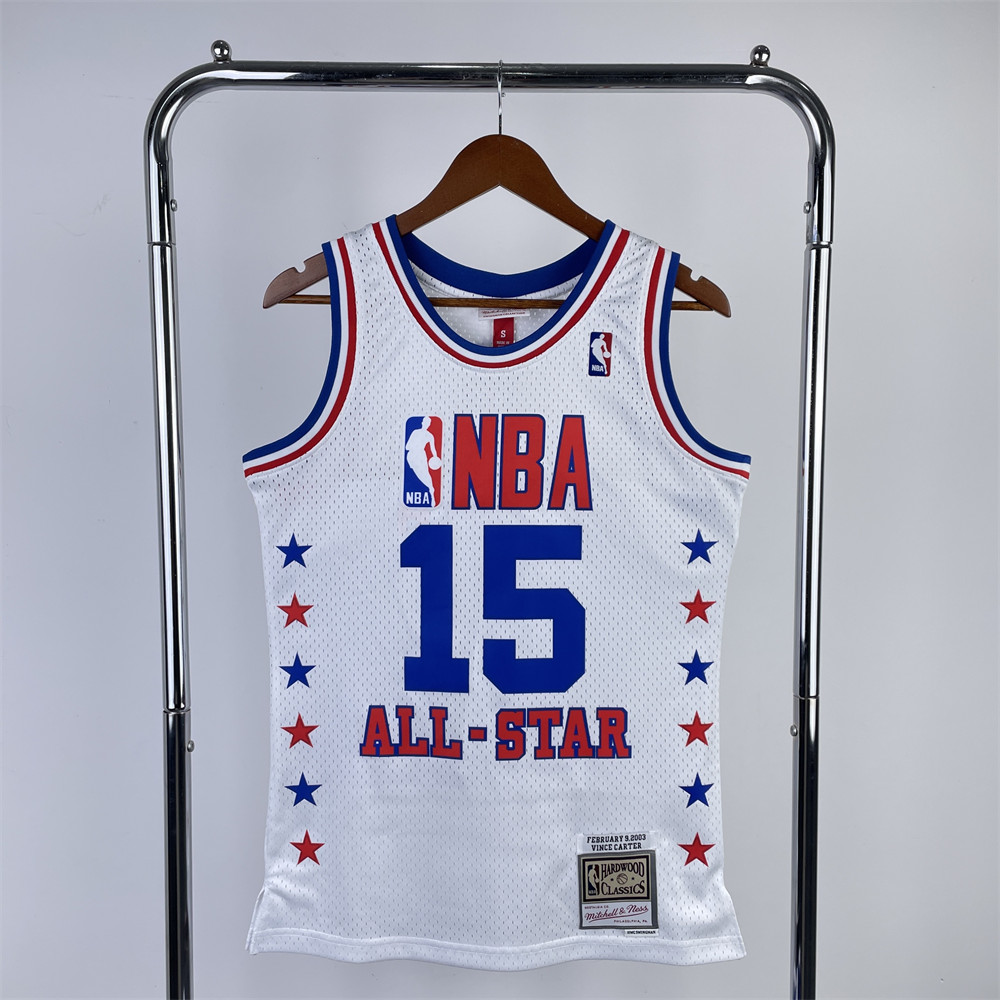 NBA Retro 2003 All-Star White Jersey CARTER#15 S-XXL
