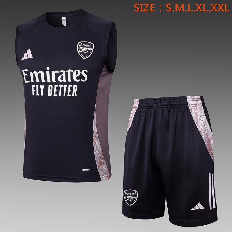 24/25 Arsenal Dark grey Training Set Shirt and Shorts