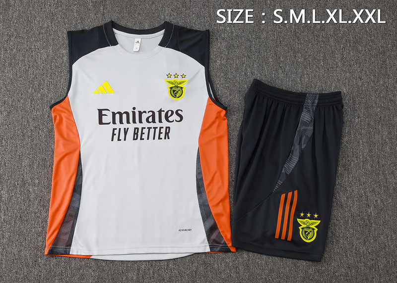 24/25 Benfica Grey Training Set Shirt and Shorts