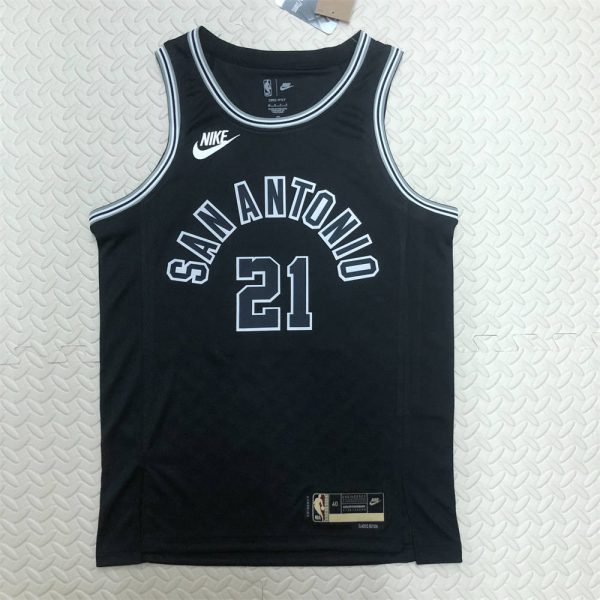 NBA San Antonio Spurs Round Neck Black jersey DUNCAN#21 S-XXL