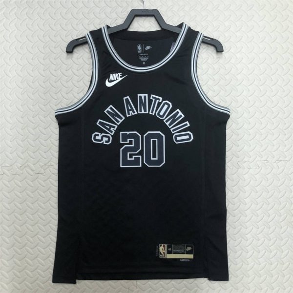 NBA San Antonio Spurs Round Neck Black jersey GINOBILI#20 S-XXL