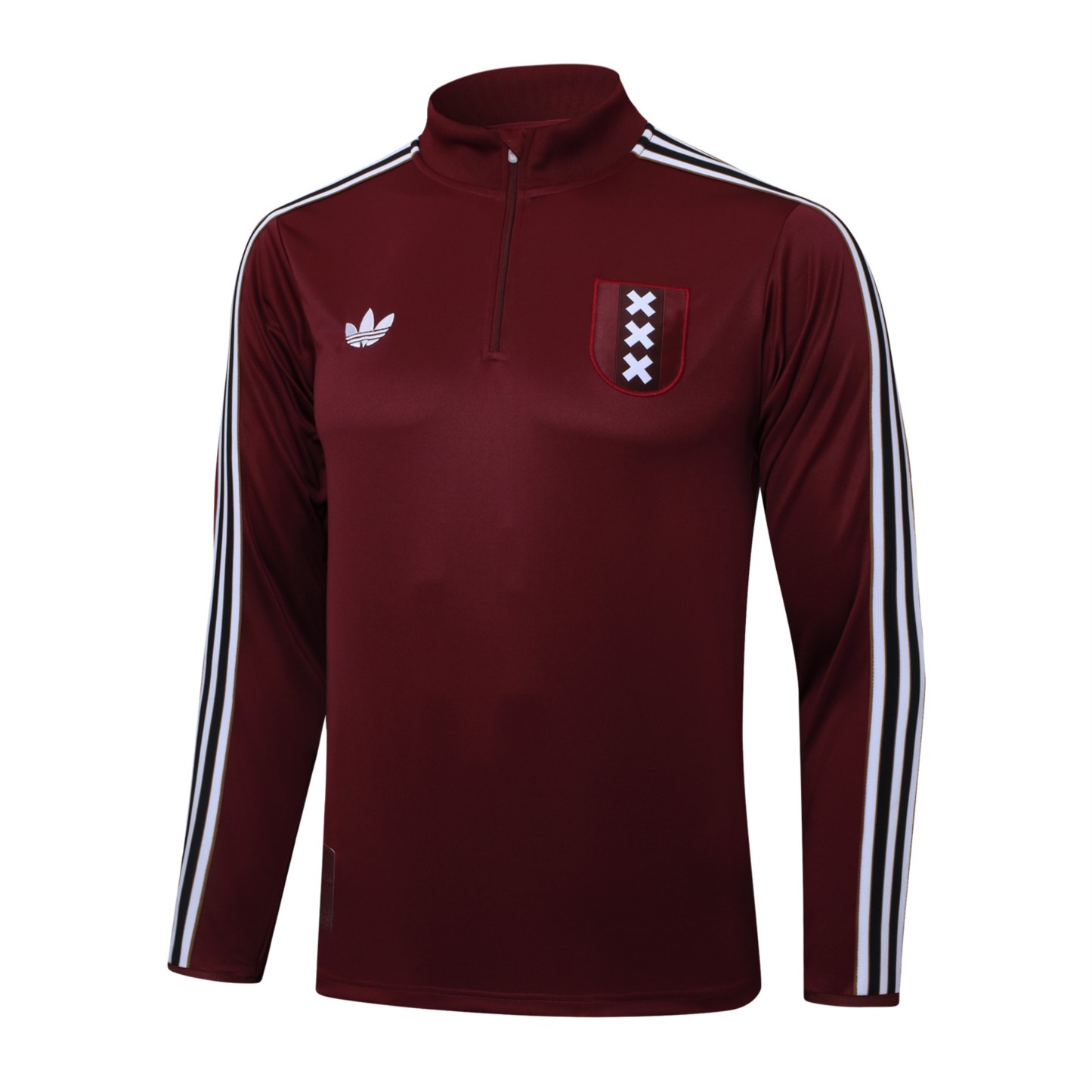 202526 Ajax maroon Long-sleeved half-pull training kit Football team kit