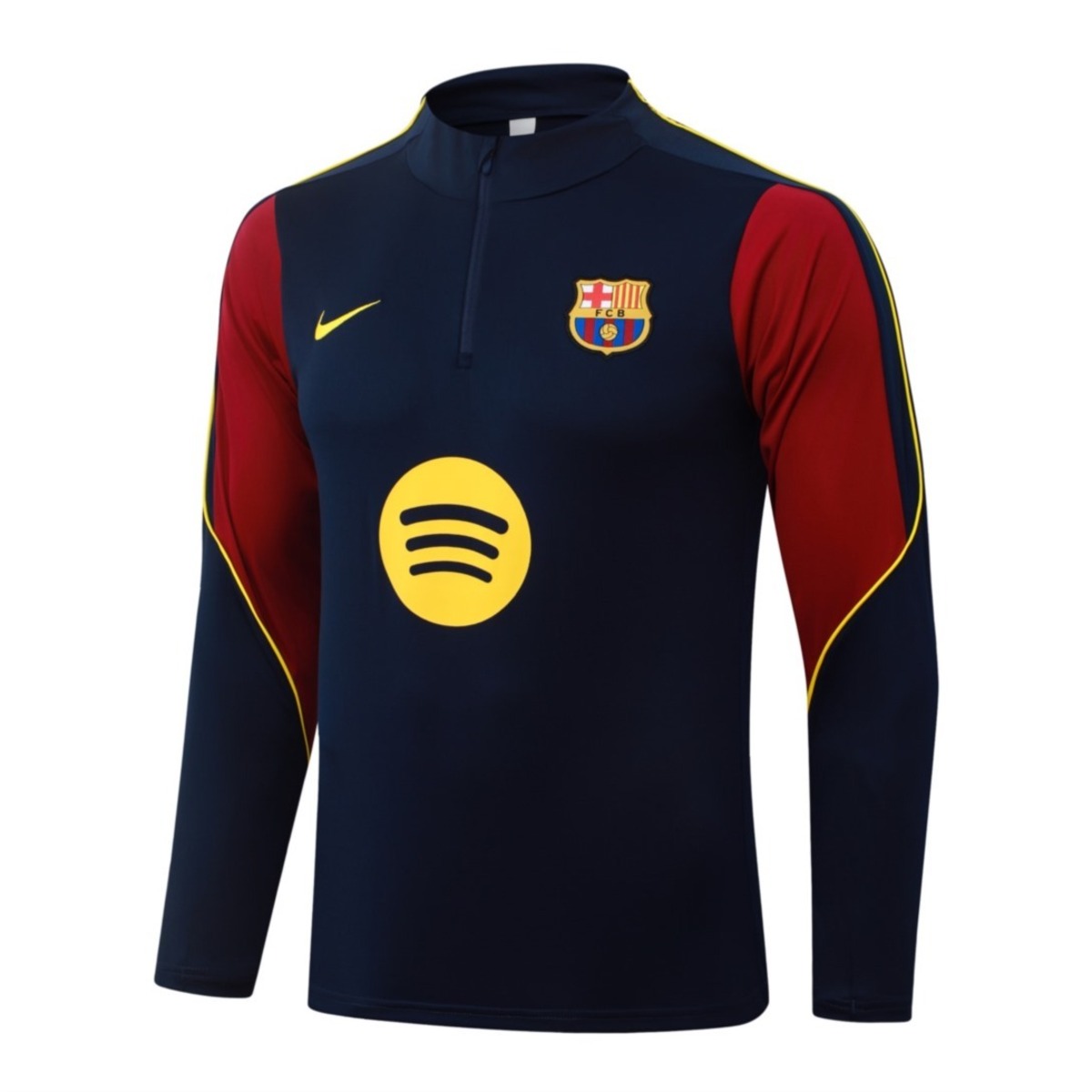 2026 Barcelona Royal blue Long-sleeved half-pull training