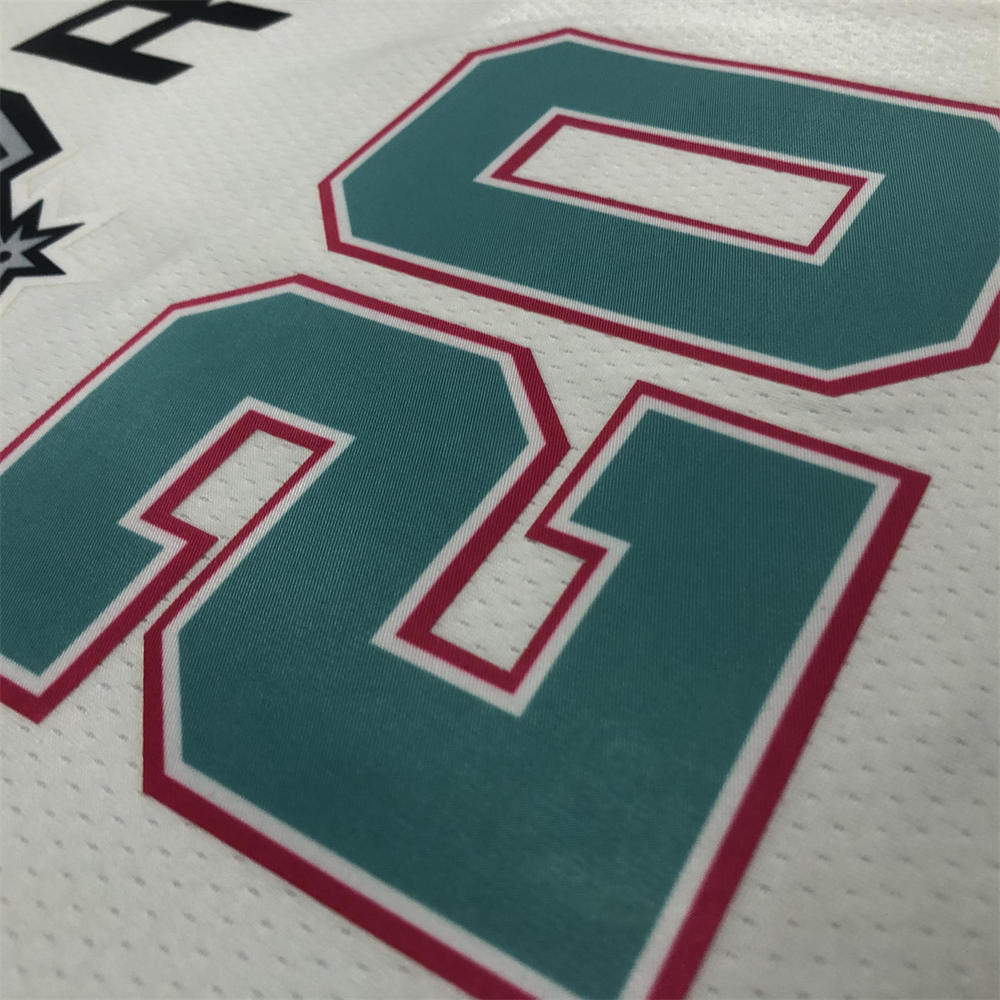 NBA San Antonio Spurs V-Neck White 75th Anniversary jersey GINOBILI#20 S-XXL