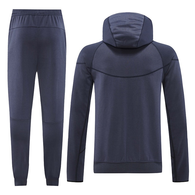 2024 Nike steel gray Hoodie Jacket Kit Set Football Team Shirt Sports Fashion