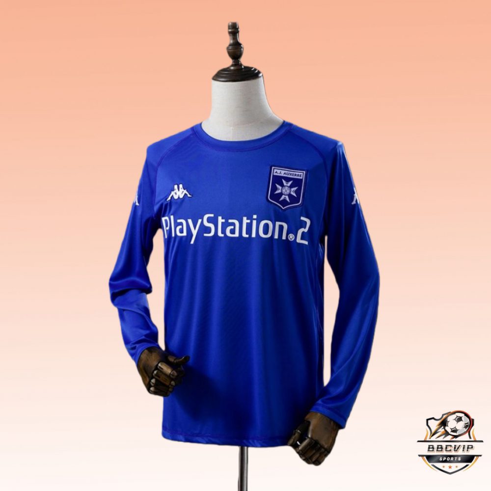 Retro Auxerre 1995/96 Long Sleeve Away jersey Fan Version