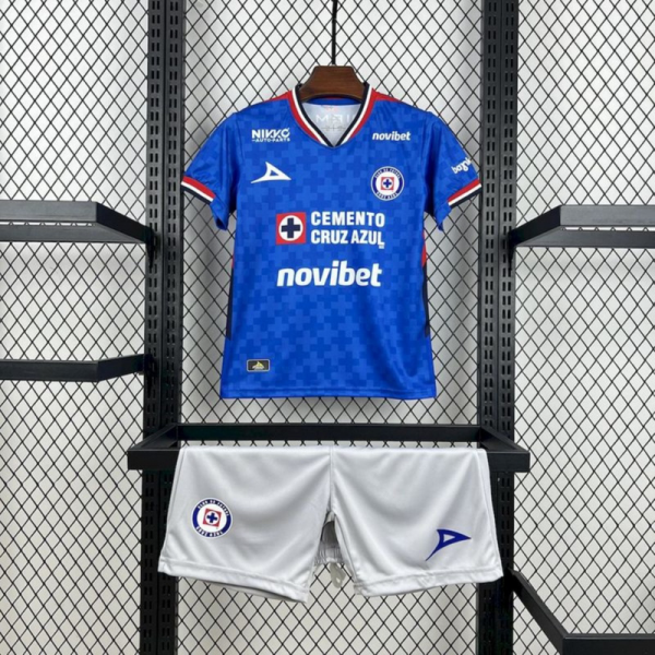 2025/26 Cruz Azul Home jersey kids Kits size: 16-28