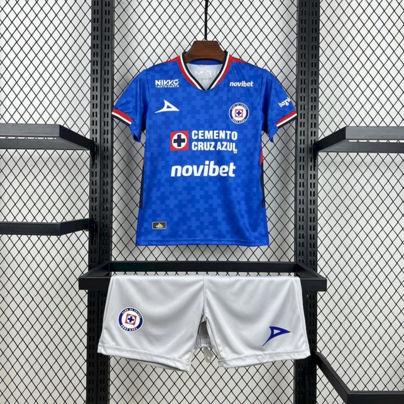 2025/26 Cruz Azul Home jersey kids Kits size: 16-28