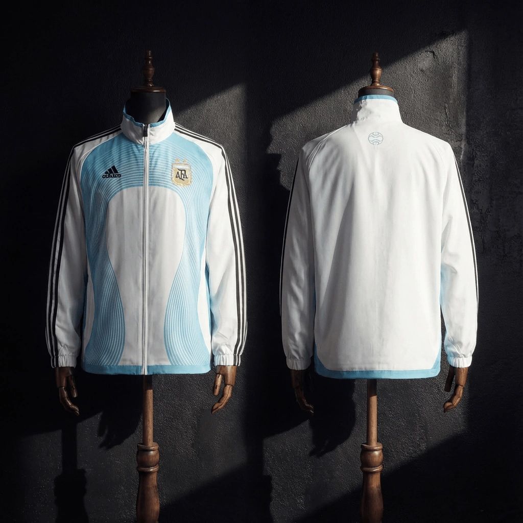 2026 Argentina White Windbreaker Sport Unifom jersey Sport Unifom