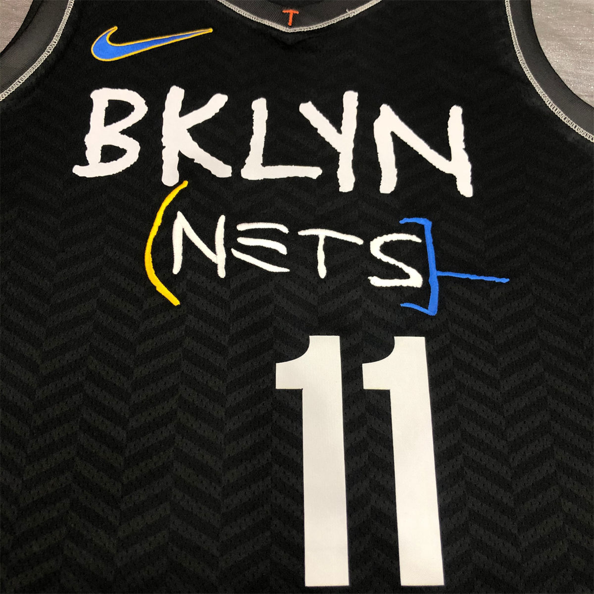 NBA Brooklyn Nets V neck Black Jersey Irving#11S-XXL