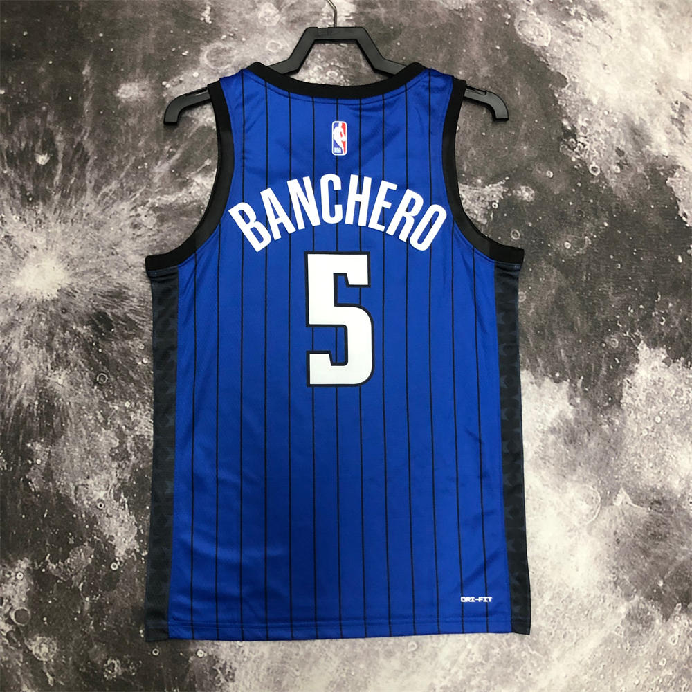 NBA Orlando Magic V-Neck Jersey Blue BANCHERD#5 S-XXL
