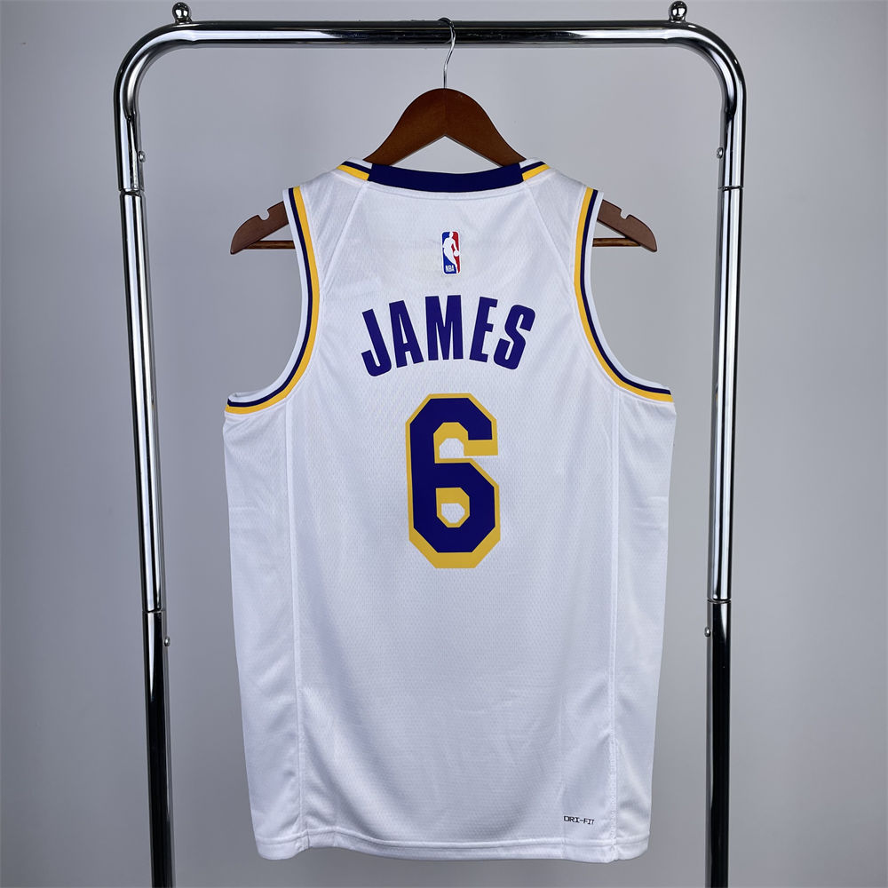 NBA Los Angeles Lakers JAMES#6 2022/23 White Association Edition Swingman Jersey S-XXL