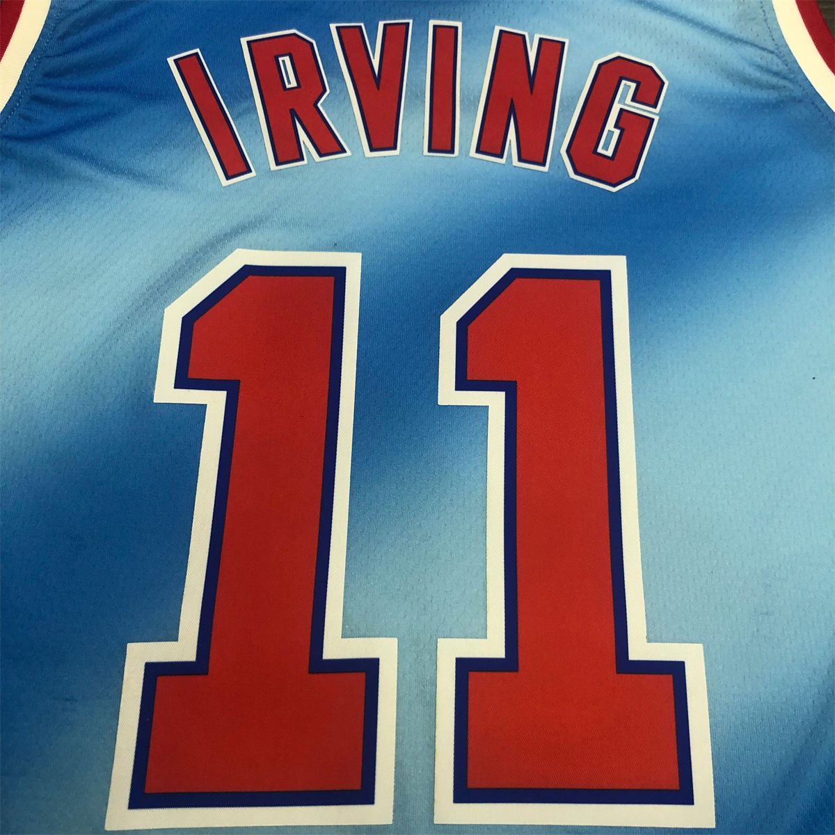 NBA Brooklyn Nets Round neck Blue Jersey IRVING#11 S-XXL