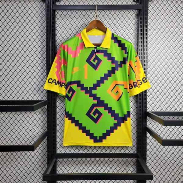 Retro Mexico 1995 Goalkeeper Green jersey Fan Version CAMPOS Number 1