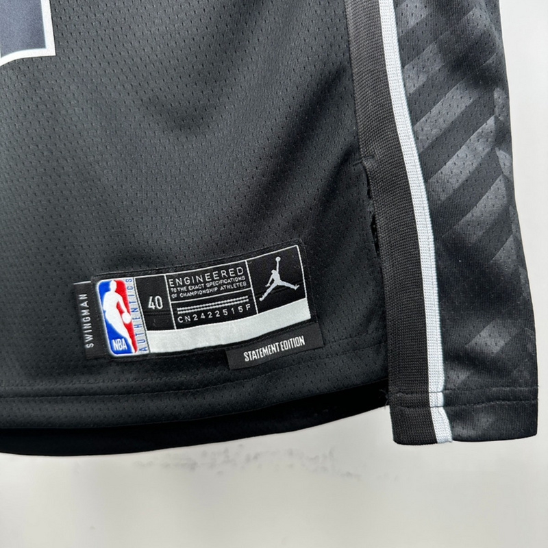 NBA Brooklyn Nets V-Neck Black Jersey RUSSELL#1 S-XXL
