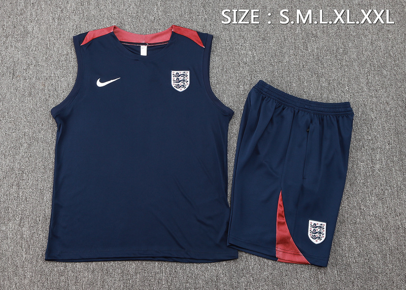 24/25 England royal blue raining Set Shirt and Shorts