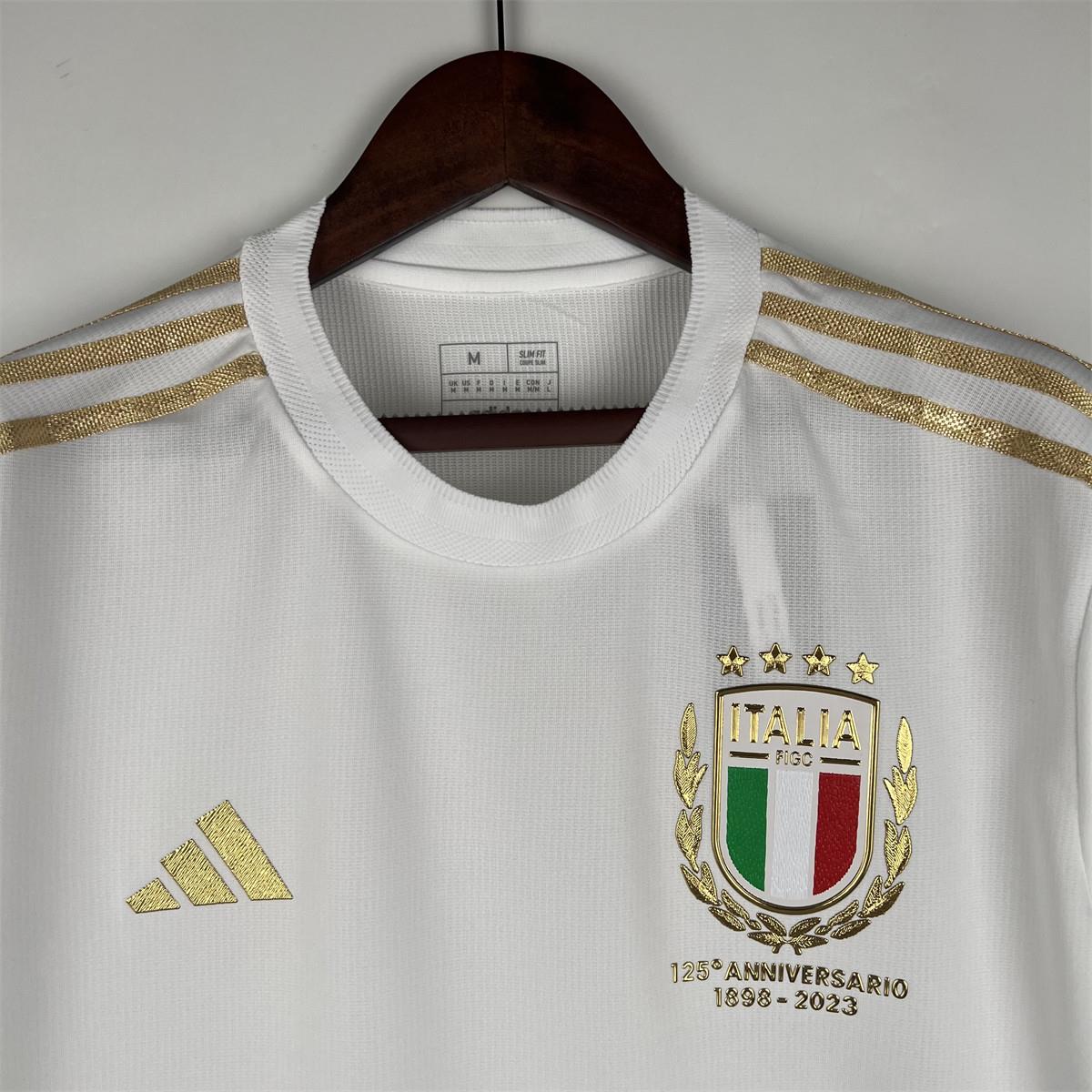 2023 Italy 125th Anniversary White Jersey Fan Version