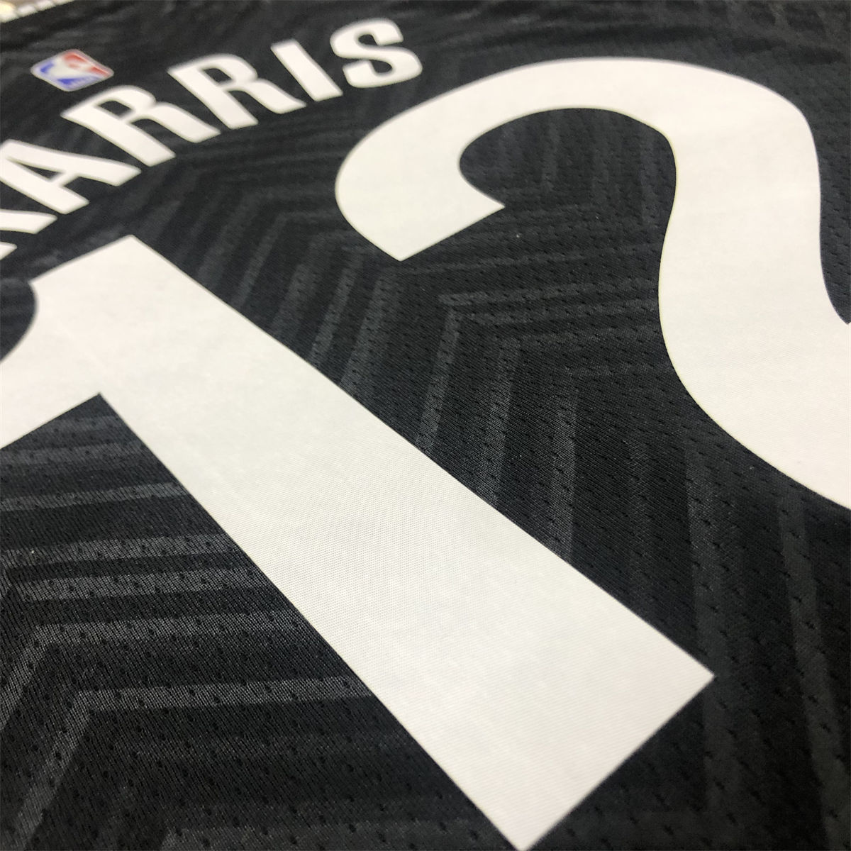 NBA Brooklyn Nets V-Neck Black Jersey HARRIS#12 S-XXL
