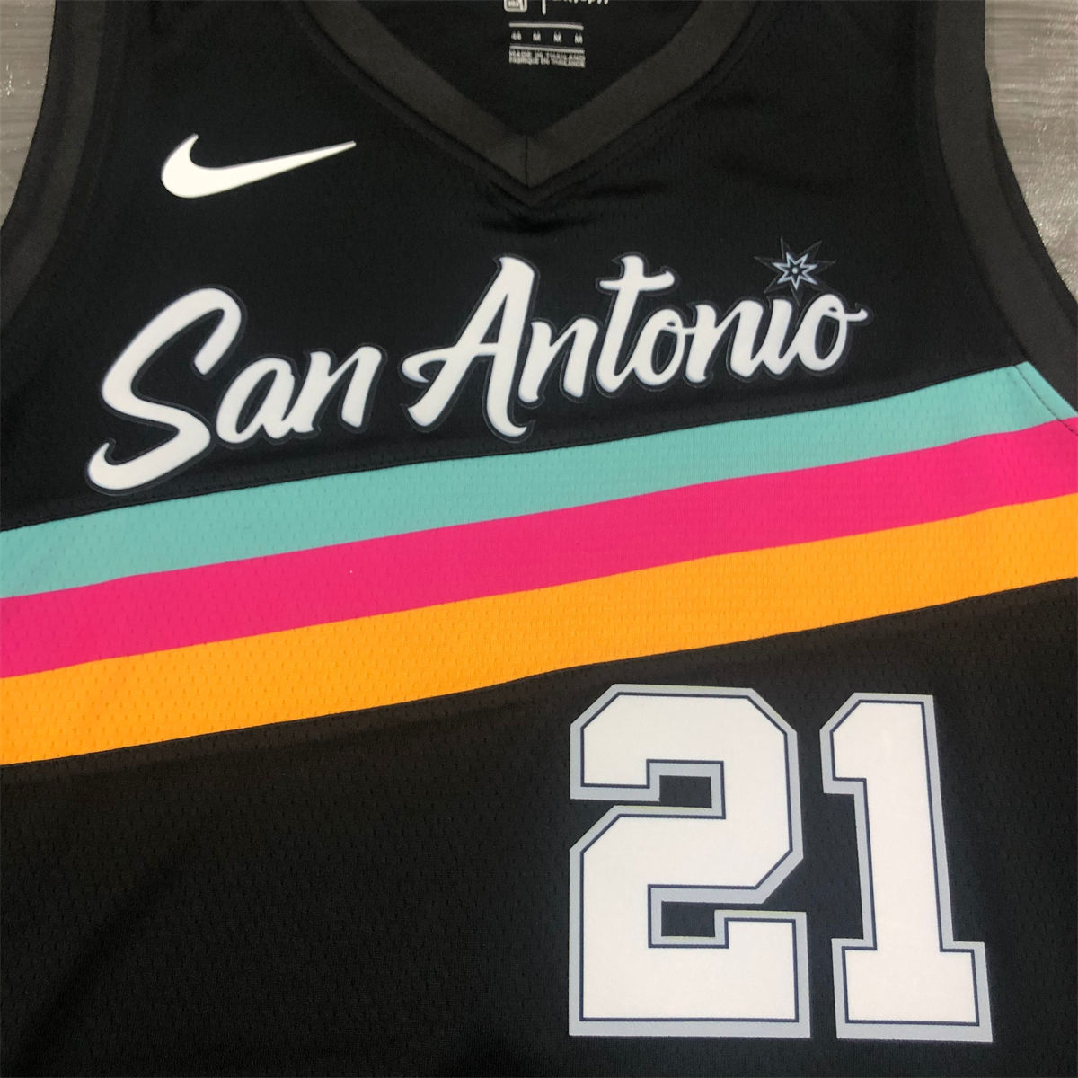 NBA San Antonio Spurs V-Neck Black jersey ALDRIDGE#12 S-XXL