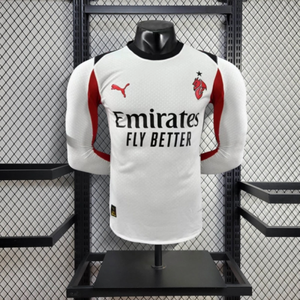 2025/26 AC Milan Away Long Sleeve Jersey Player Version