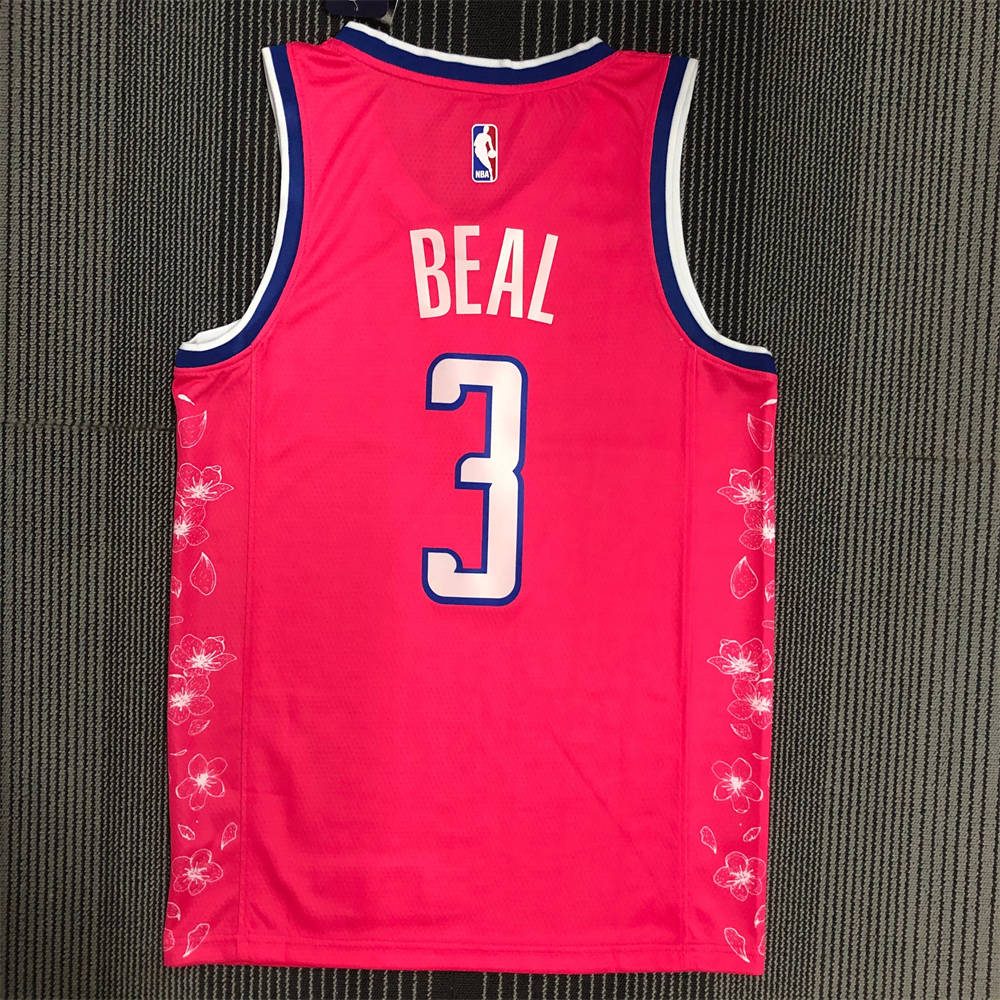NBA Washington Wizards V-Neck Pink Jersey BEAL#3 S-XXL