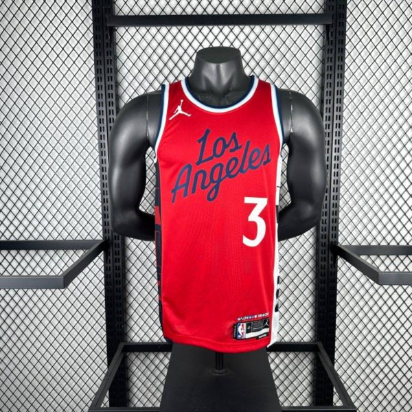 NBA Los Angeles Clippers 24/25 Round Neck JORDAN Edition Red Jersey PAUL#3 S-XXL