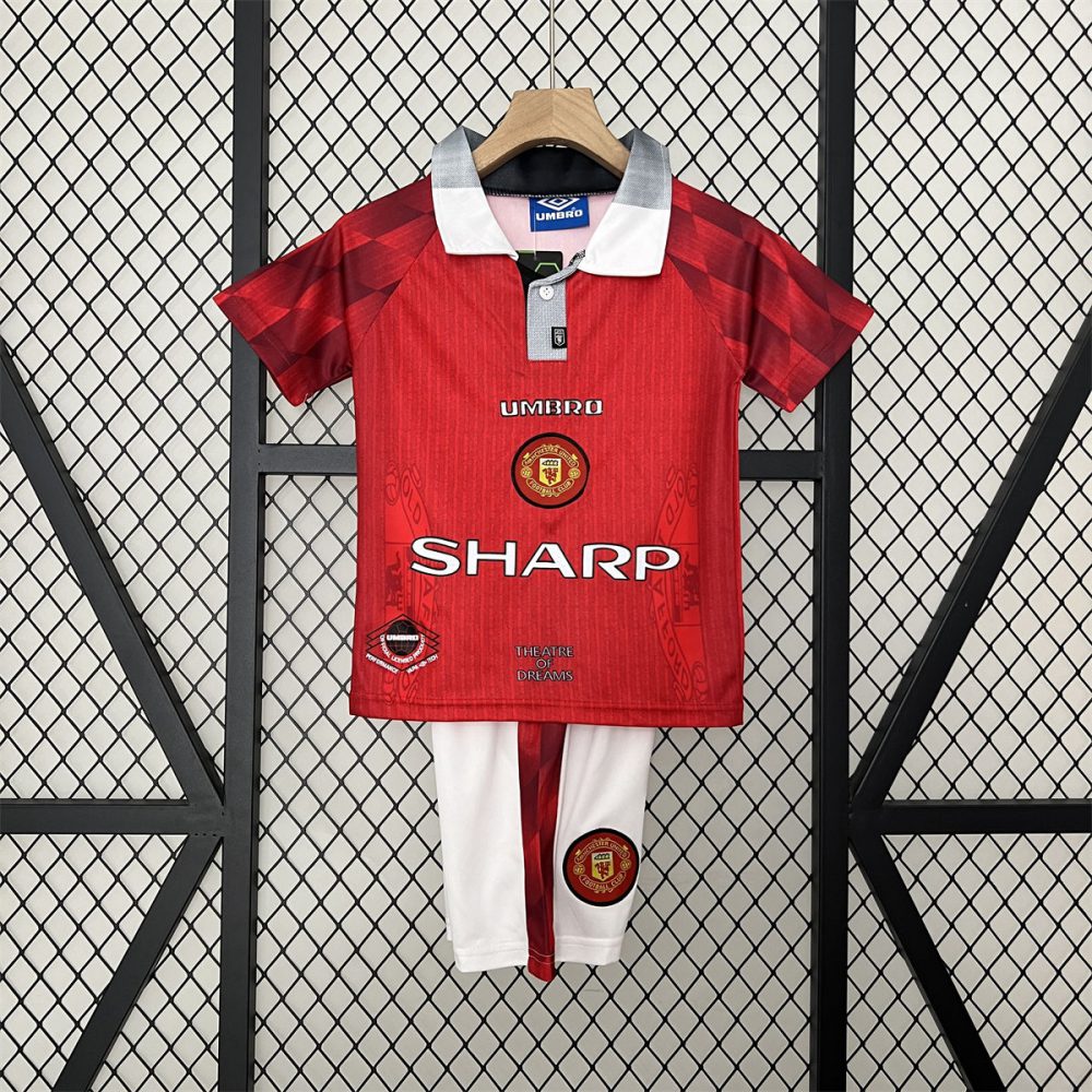 Retro Manchester United 96/97 home  jersey Kid Kits Size 16-28