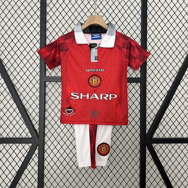 Retro Manchester United 96/97 home  jersey Kid Kits Size 16-28